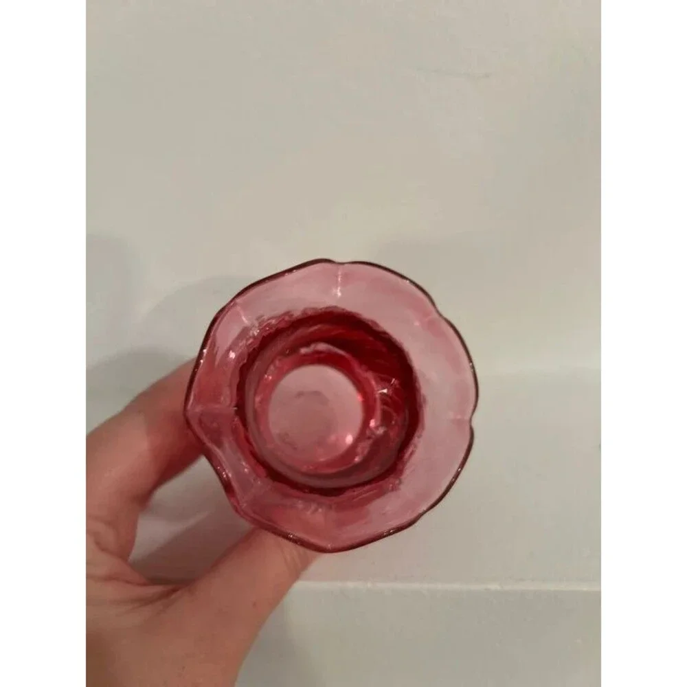 Pilgrim Glass Cranberry Bud Vase